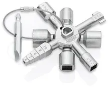 Ключ TwinKey крестовой 8-лучевой для стандартных шкафов Knipex KN-001101