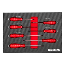 Набор отверток TX в ложементе карбон 274x400х30мм 7 предметов IZELTAS 2965905312