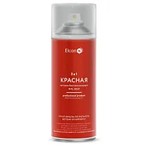 Грунт-эмаль 3 в 1 быстросохнущая спрей красная RAL 3020 520/400 мл, Elcon 00-00462568 