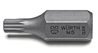 Бита 12 гранная звездочка XZN (SPLINE) M8 30 мм хвостовик 10 мм Wurth 0614788408