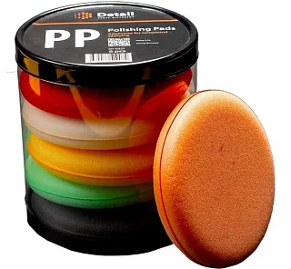 Комплект аппликаторов поролоновых круглых PP Polishing Pads 10,5x2 см 6 штук DT-0227