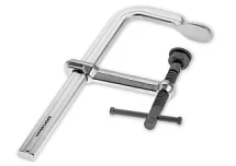 Струбцина цельнометаллическая F-образная 140/300, максимальное усилие 12 кН, поворотная опорная пластина, Т-образная рукоятка, KANCA 60107010300