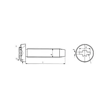 ВИНТ ЦСГ DIN7500 PE TX20+SL (A2K) M5X24 0991393003