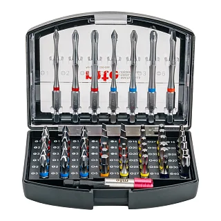 Набор торсионных бит 1/4″ 25 мм и 75 мм с держателем 56 предметов mte 2614250056