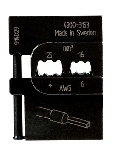 Матрица для втулочных наконечников 16 / 25 мм2 Wurth 0714107316