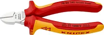 Бокорезы VDE, 160 мм, хром, 2-комп диэлектрические ручки, KNIPEX KN-7006160
