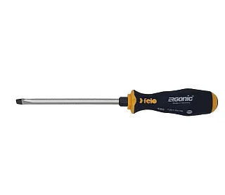 Отвертка усиленная с прямым шлицем (Slotted), трехкомпонентная рукоятка, 1.2X8.0Х150, FELO 45008040