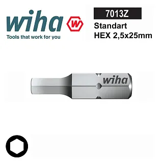Бита шестигранная HEX 2,5 мм 25 мм хвостовик С6,3 мм WIHA 5997718461