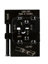 Матрица для плоских неизолированных наконечников 4,8 мм 0,5-1,5 / 1,5-2,5 мм2 Wurth 0714107319