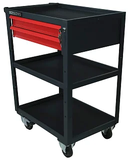 Тележка инструментальная, три полки открытого типа, два выдвижных ящика, максимальная нагрузка 150 кг, IZELTAS, 13000005560 13000005560