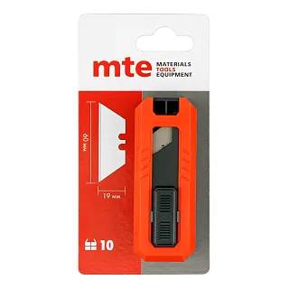 Лезвие трапециевидное в диспенсере 10 шт, биметалл, mte 271566021