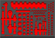 Пустой ложемент для набора головок 1/2+1/4" EVA карбон 548х400х30мм 2955905301