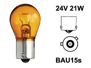 Автолампа PY21W 24 В 21 Вт BAU15S Autoline 5997749919
