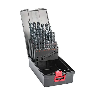 Набор сверл спиральных по металлу HSS-G PRO DIN 338 1-13 мм, шаг 0,5 мм, 25 шт., mte 2624000004