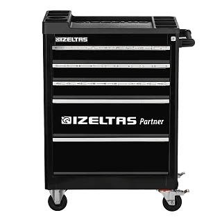Тележка инструментальная серии PARTNER с набором инструментов 118 предметов, 5 выдвижных ящиков, серо-черный, IZELTAS, 8235007121, 13000005206 8235007121