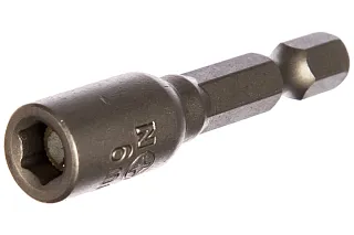 Бита с торцевой головкой 6 мм магнитная 48 мм хвостовик E6,3 NOX 5997743479