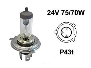 Автолампа H4 24 В 75/70 Вт P43T Autoline 5997749905