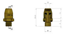 Фитинг прямой разборный НР M16x1,5мм под трубку D6x1,0мм, латунь 6997610616
