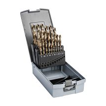 Набор сверл спиральных по металлу HSS Co5% RL DIN 338 1-13 мм, шаг 0,5 мм, 25 шт., mte 2617400004 