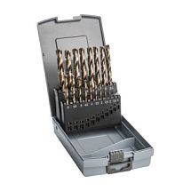 Набор сверл спиральных по металлу HSS Co5% RL DIN 338 1-10 мм, шаг 0,5 мм, 19 шт., mte 2617400001 