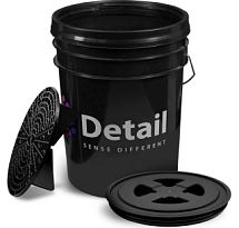 Ведро черное с крышкой и фильтром DT-0222