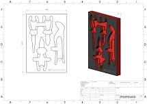 Ложемент пустой для ШГИ Izeltas, 4 предмета 2955905600 