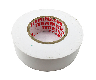 Изолента ПВХ IC6P 19х0,18 мм, длина рулона 20 м, белая, Terminator 5997744328