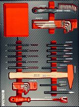 Набор ударного инструмента в ложементе карбон 548x400х30мм 17 предметов IZELTAS 2965905305 