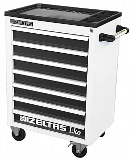 Тележка инструментальная серии ECO без инструментов, 7 выдвижных ящиков, цвет серо-черный, IZELTAS, 8243323007/13000002451 8243323007