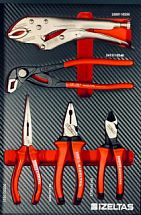 Набор шарнирно-губцевого инструмента в ложементе карбон 274x400х30мм 5 предметов IZELTAS 2965905306 