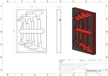 Пустой ложемент для шестигранных ключей с Т-рукояткой Izeltas 4.4.1, 8 предметов 2955905510 