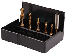 Набор метчиков для шуруповерта 3 в 1 M3 -M10 HSS-TiN 7пр V67209 