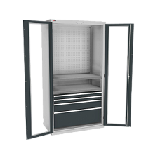 Шкаф инструментальный с дверьми с окнами ВС-055-02 13.0510-103 