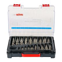 Набор сверл спиральных по металлу HSS-G RL DIN 338 1-10 мм, шаг 0,5 мм, 170 шт., mte 2617200009 