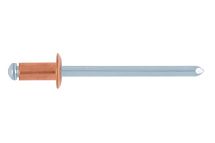 Заклепка вытяжная с полукруг. головкой, медь/сталь  09404  12 