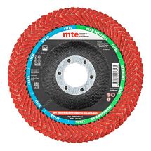 Круг лепестковый торцевой прямой КЛТ1 PRO КЕРАМИКА РАДИУС D125X22,2 мм, керамическое зерно (CG) 80, mte 5997749153 