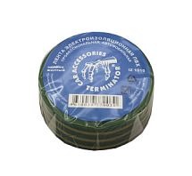 Изолента ПВХ IZ1510 15х0,13 мм, длина рулона 10 м, желто-зеленая, Terminator 5997737466