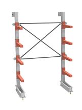 СТ-062 Стеллаж односторонний 4 яруса-НАБОР 23.6241-000 