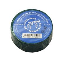 Изолента ПВХ IZ1510 15х0,13 мм, длина рулона 10 м, зеленая, Terminator 5997737464