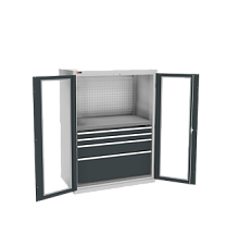 Шкаф инструментальный с дверьми с окнами ВС-053-02 13.0504-103 