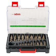 Набор сверл спиральных по металлу HSS Co5% RL DIN 338 1-10 мм, шаг 0,5 мм, 170 шт., mte 2617400009 