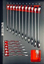 Набор комбинированных ключей 6-22 в ложементе карбон 17 предметов, габариты 250х3505х30, IZELTAS 2965905102 