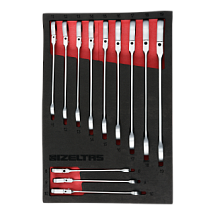 Набор комбинированных ключей с трещоткой в ложементе 2965905412 