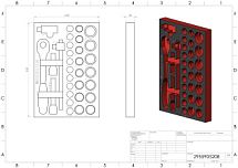 Пустой ложемент для торцевых головок 1/2" 2955905208  Пустой ложемент для торцевых головок 1/2" 2955905208