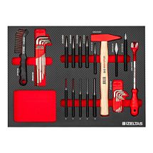 Набор ударного инструмента в ложементе карбон 548x400х30мм 17 предметов IZELTAS 2965905305 