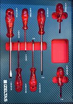 Набор отверток KRAFT SL PH в ложементе карбон 274x400х30мм 7предметов IZELTAS 2965905307 