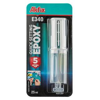 Клей эпоксидный 2к E340  25 мл, Akfix AKU474